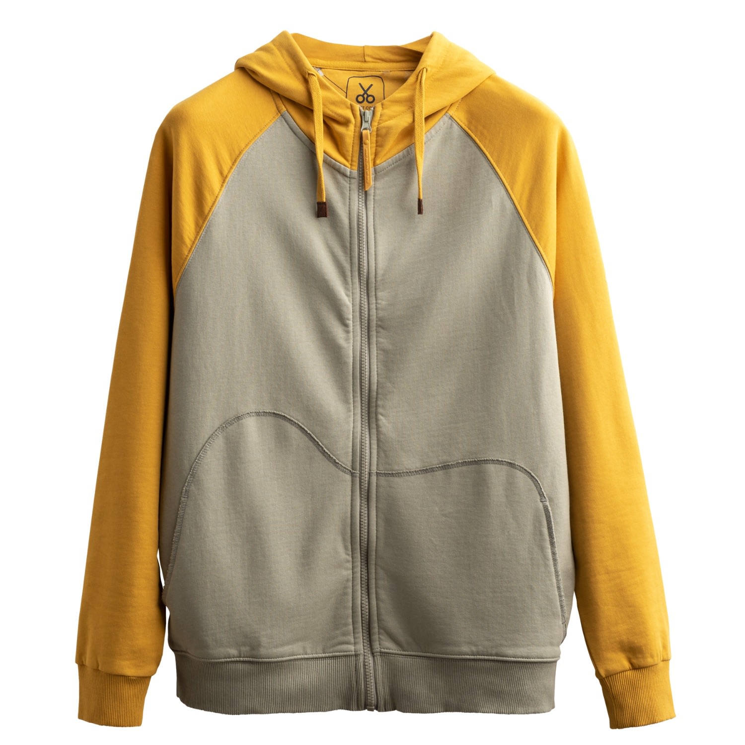 Men's Grey Unisex Design Zipper Hoodie Sweatshirt - Kleuzip - Concrete Extra Small KAFT
