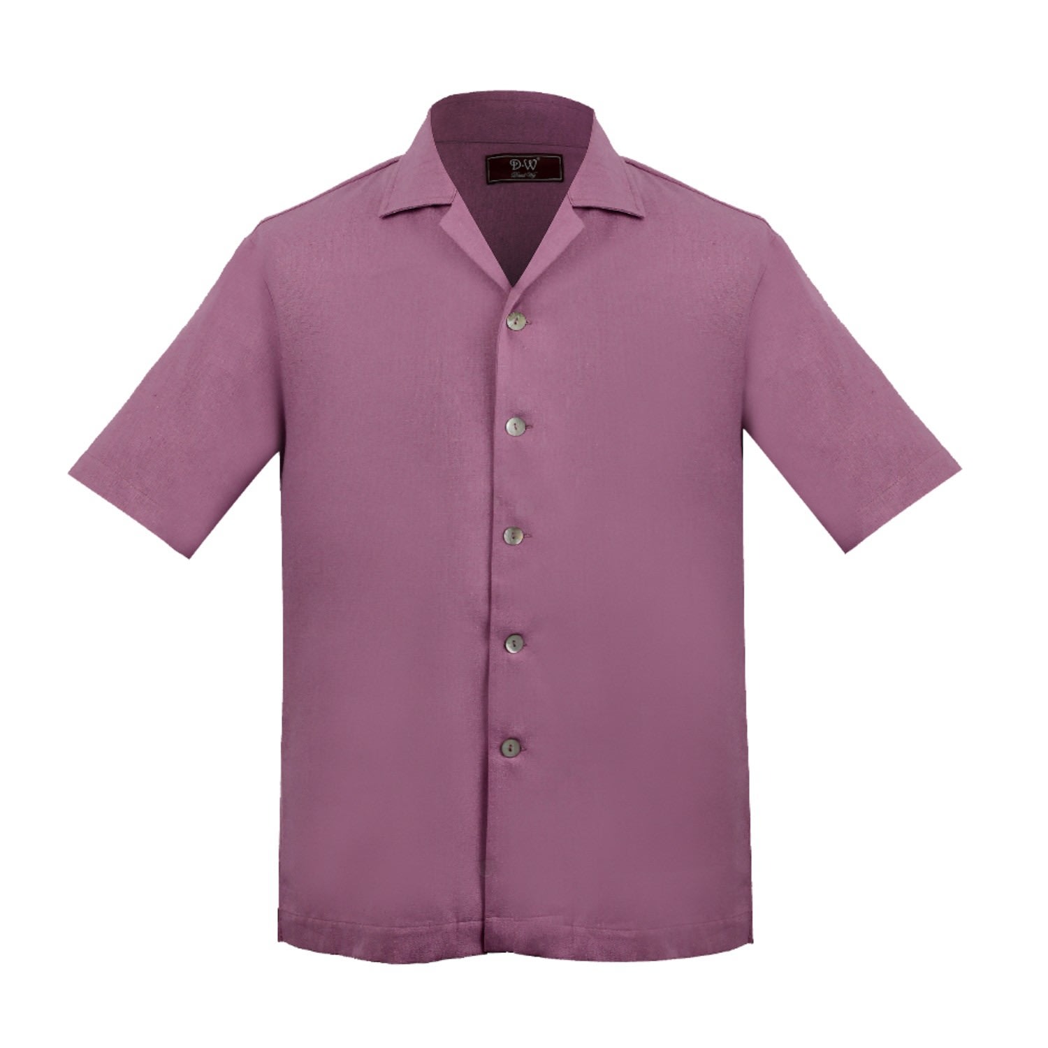 Men's Kingston Linen Blend Shirt - Rouge Pink Medium DAVID WEJ