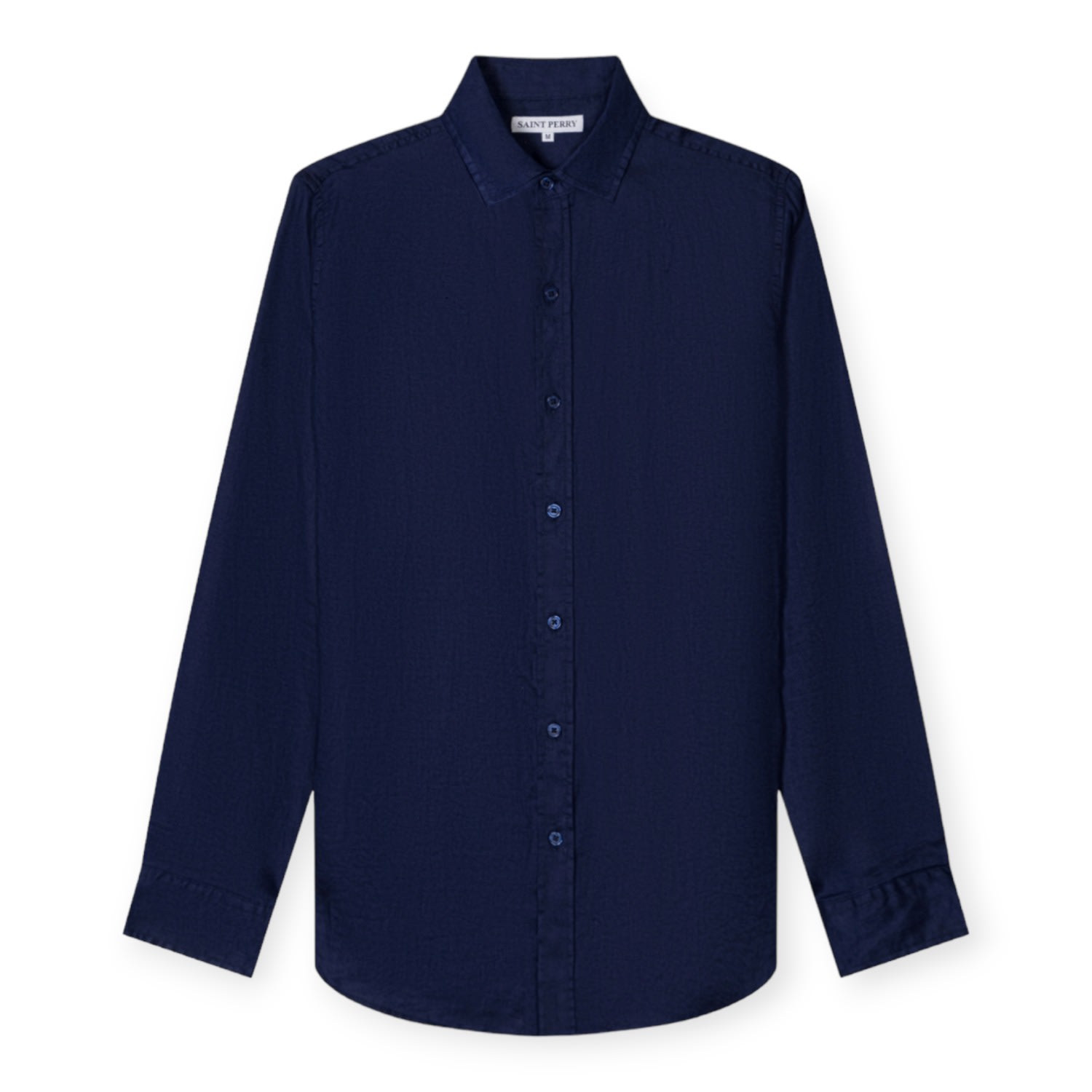 Men's Lightweight Linen Shirt - Blue Extra Small SAINT PERRY