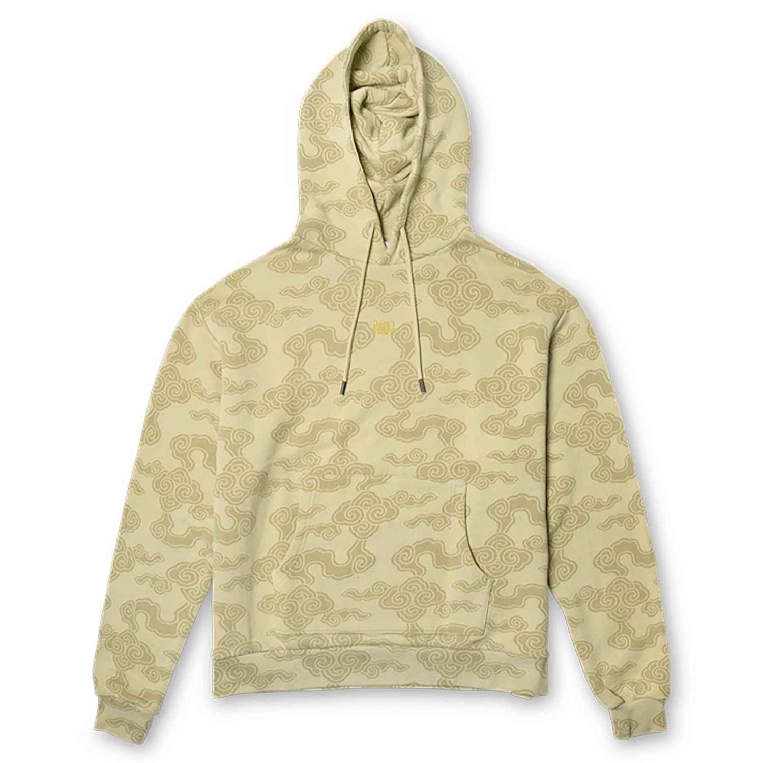Men's Neutrals Super Cozy Cloud Print Hoodie In Stone Extra Small Ning Dynasty