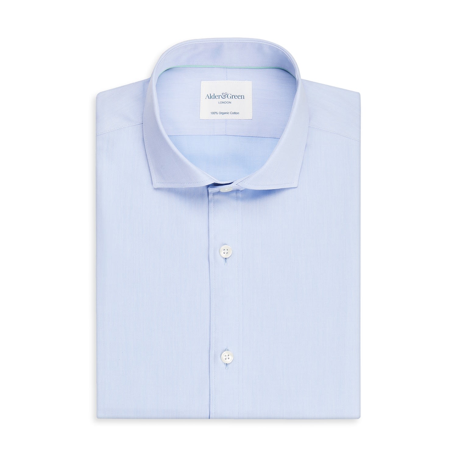 Men's Organic Blue Twill Shirt 15" Alder & Green