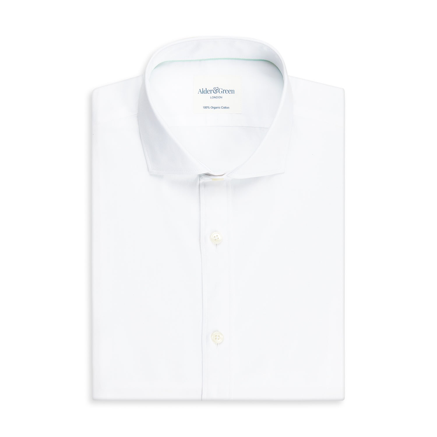 Men's Organic White Twill Shirt 15.5" Alder & Green