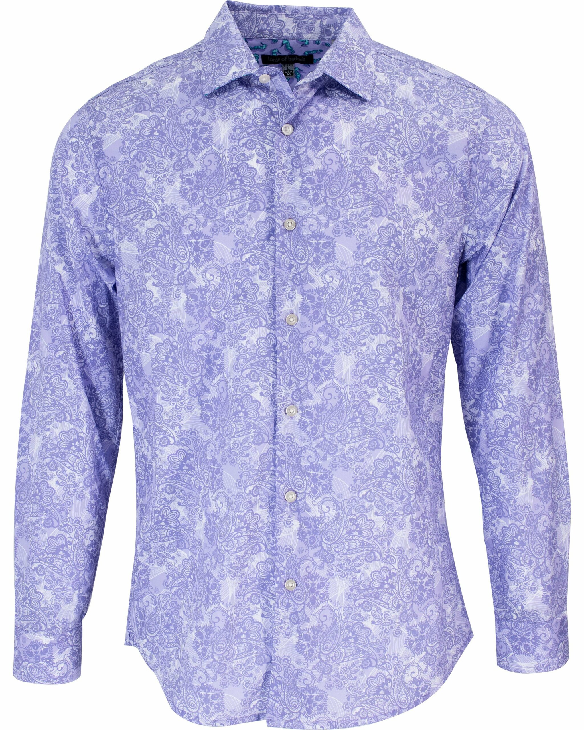 Men's Pink / Purple Nigel Paisley Wave Shirt In Lavender Small Lords of Harlech
