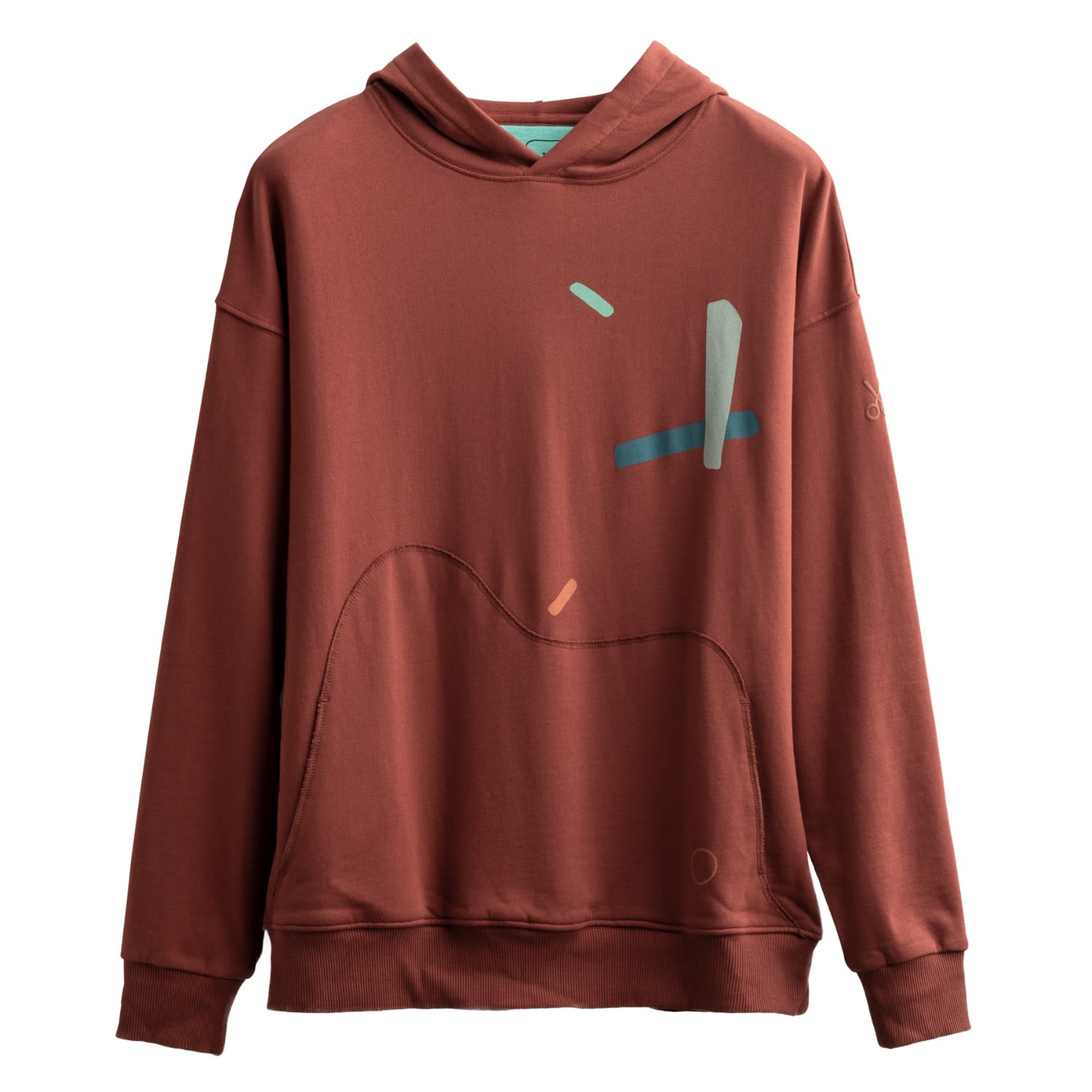 Men's Red Unisex Design Hoodie Sweatshirt - Apenda - Brick Small KAFT