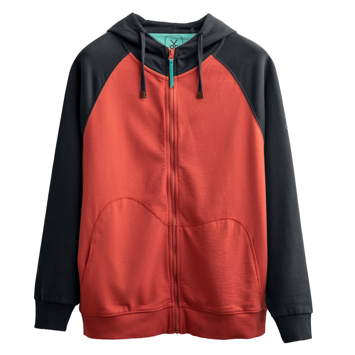 Men's Red Unisex Design Zipper Hoodie Sweatshirt - Kleuzip - Coral Extra Small KAFT