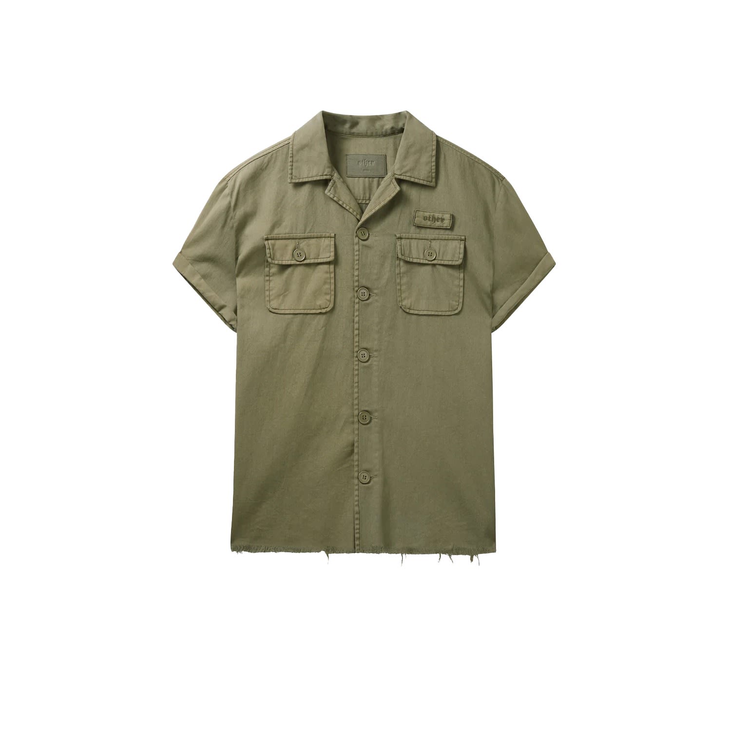 Men's S/S Military Shirt - Military Green Extra Small Wolf & Badger