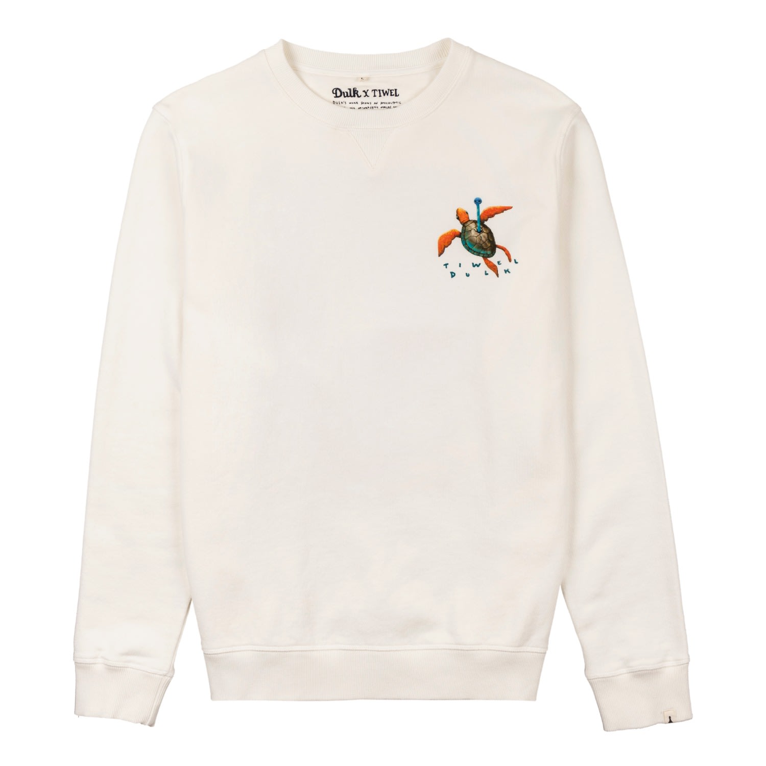 Men's White Dulk-Turtle Sweatshirt Small TIWEL