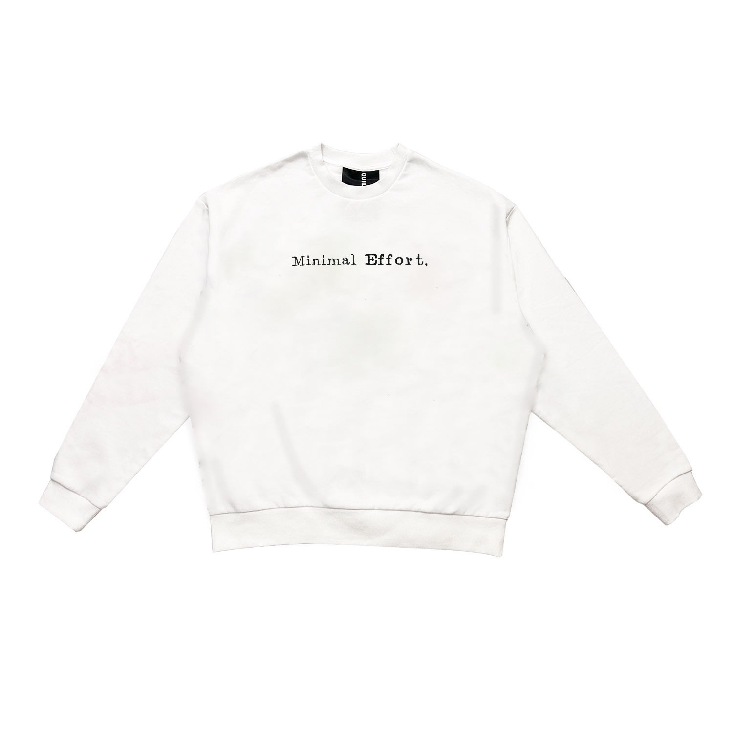 Men's White 'Minimal Effort' Sweatshirt Extra Small Quillattire