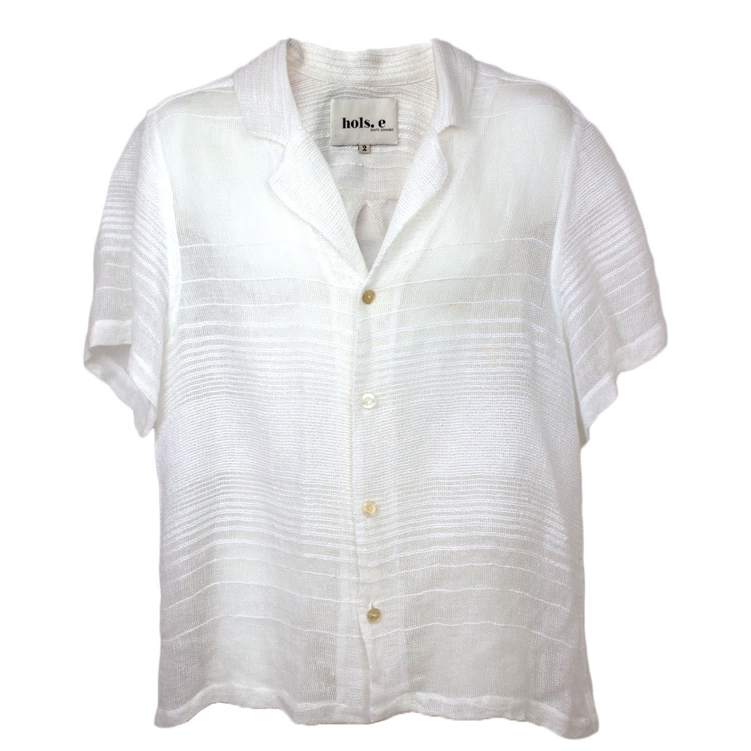 Men's White Quanta Woven Shirt Medium hols. e