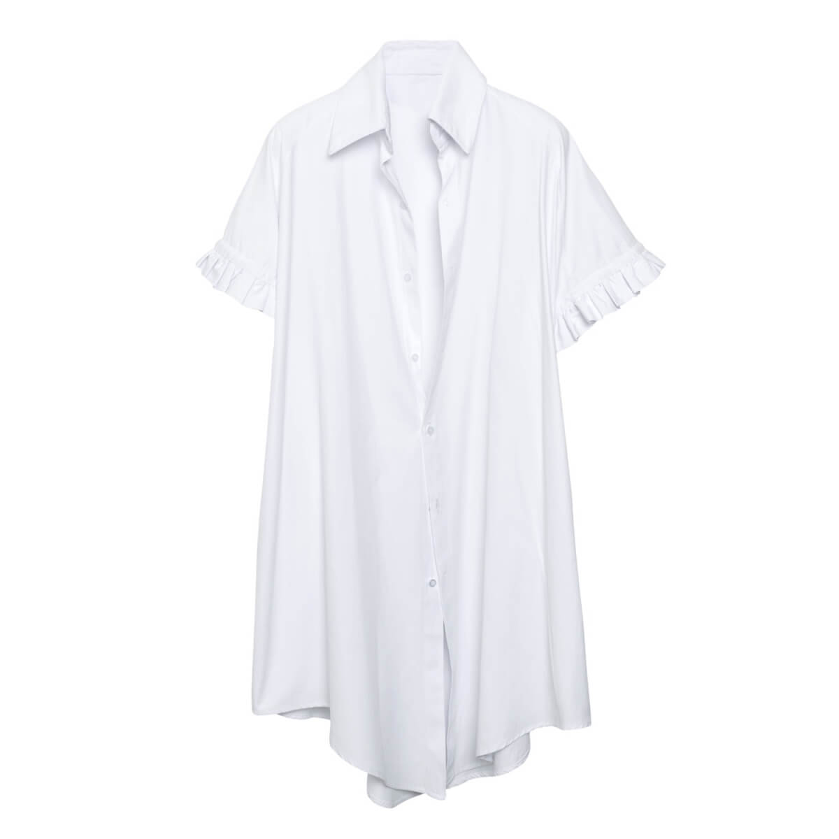 Men's White School Oversized Long Shirt Extra Small Paloma Lira