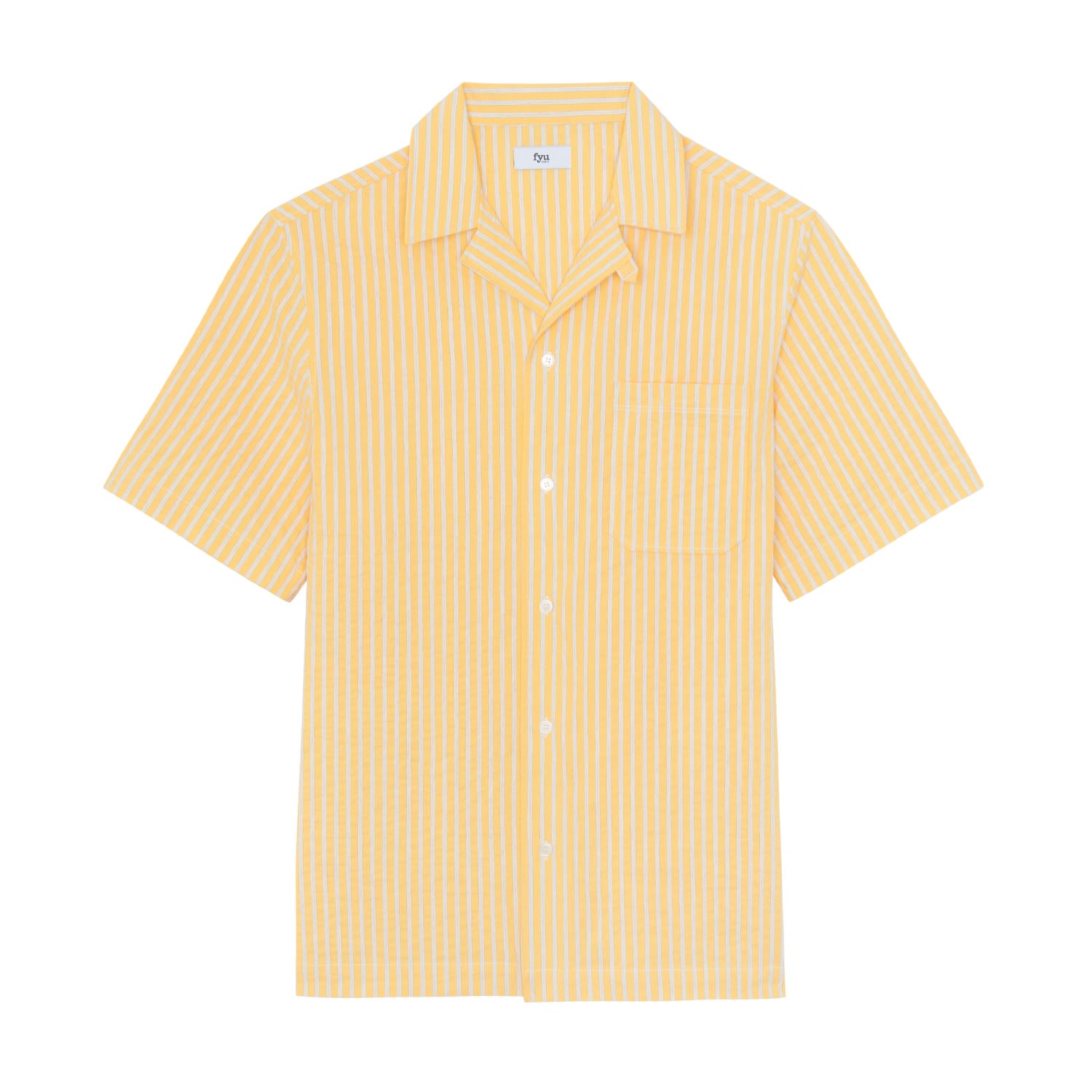 Men's Yellow / Orange Picnic Shirt Small FYU PARIS