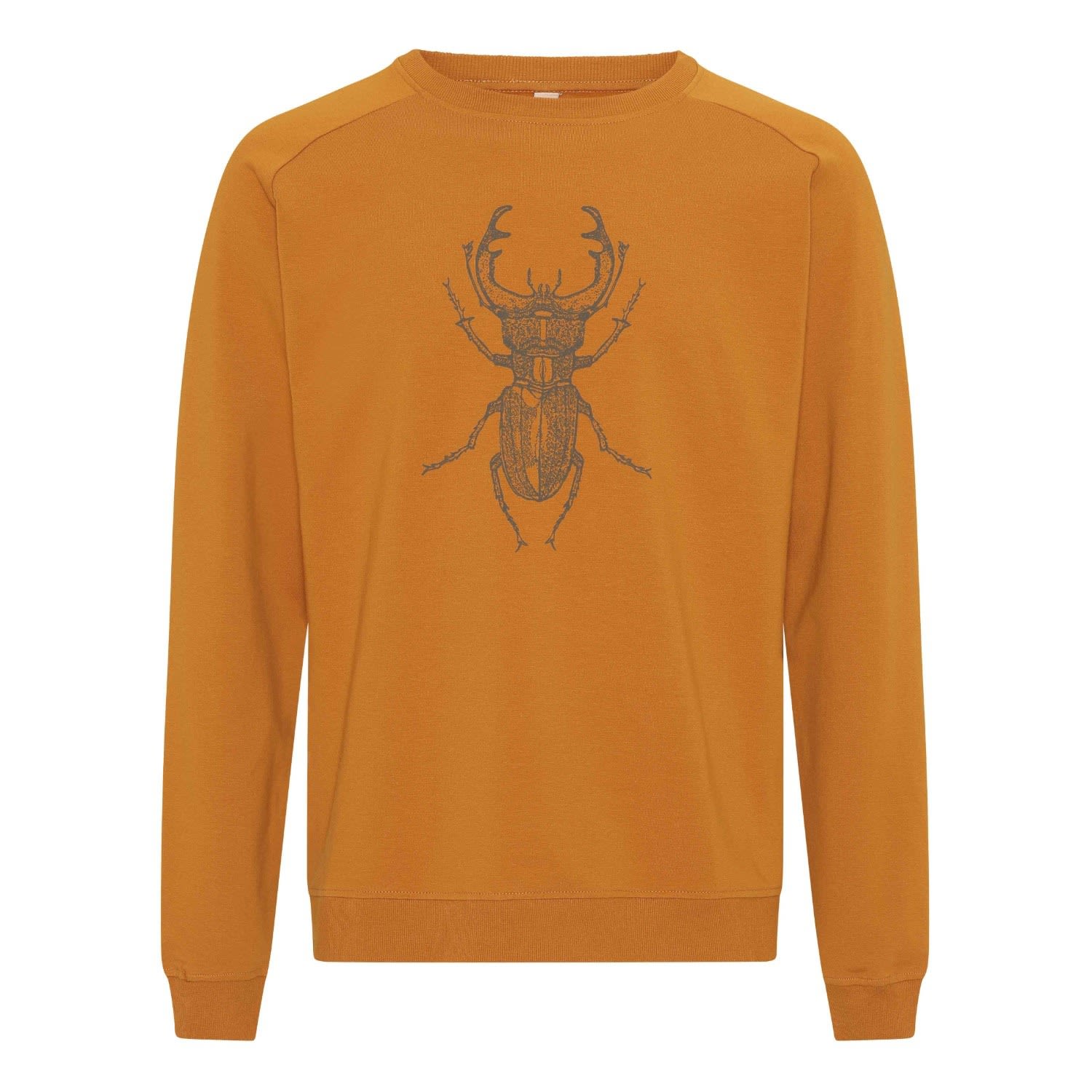 Men's Yellow / Orange The Organic Sweatshirt - Stag Beetle. Small GROBUND
