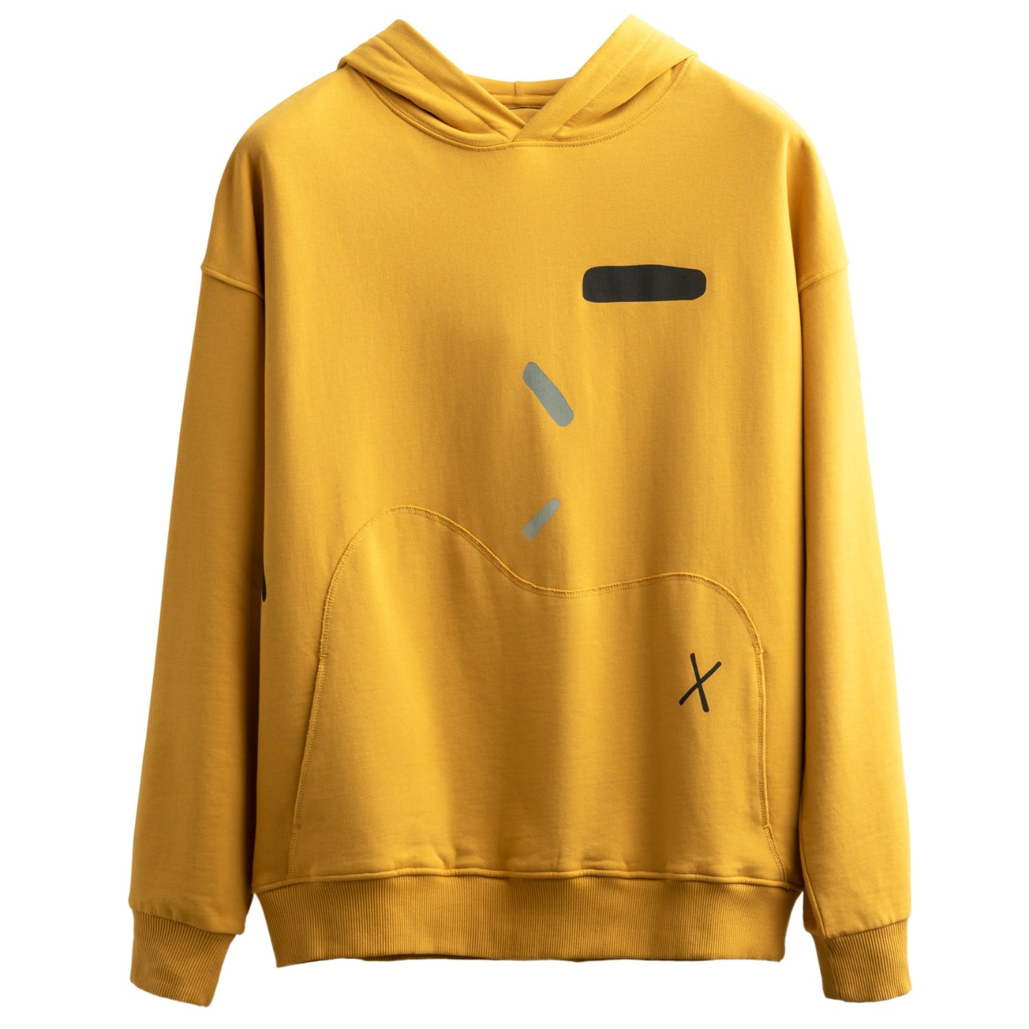 Men's Yellow / Orange Unisex Design Hoodie Sweatshirt - Apenda - Sulphur Extra Small KAFT