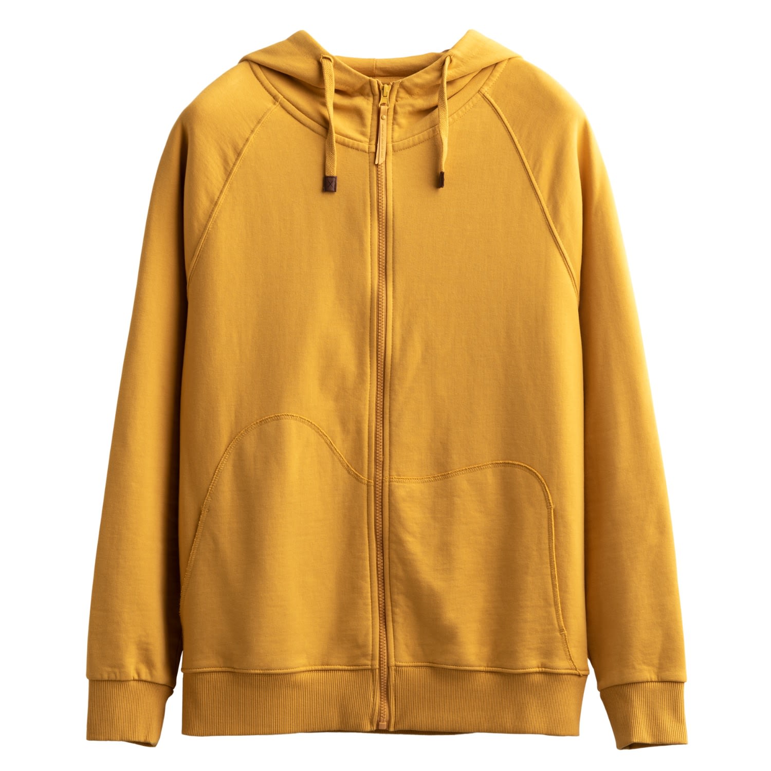 Men's Yellow / Orange Unisex Design Zip Hoodie Sweatshirt - Zipper - Sulphur Small KAFT