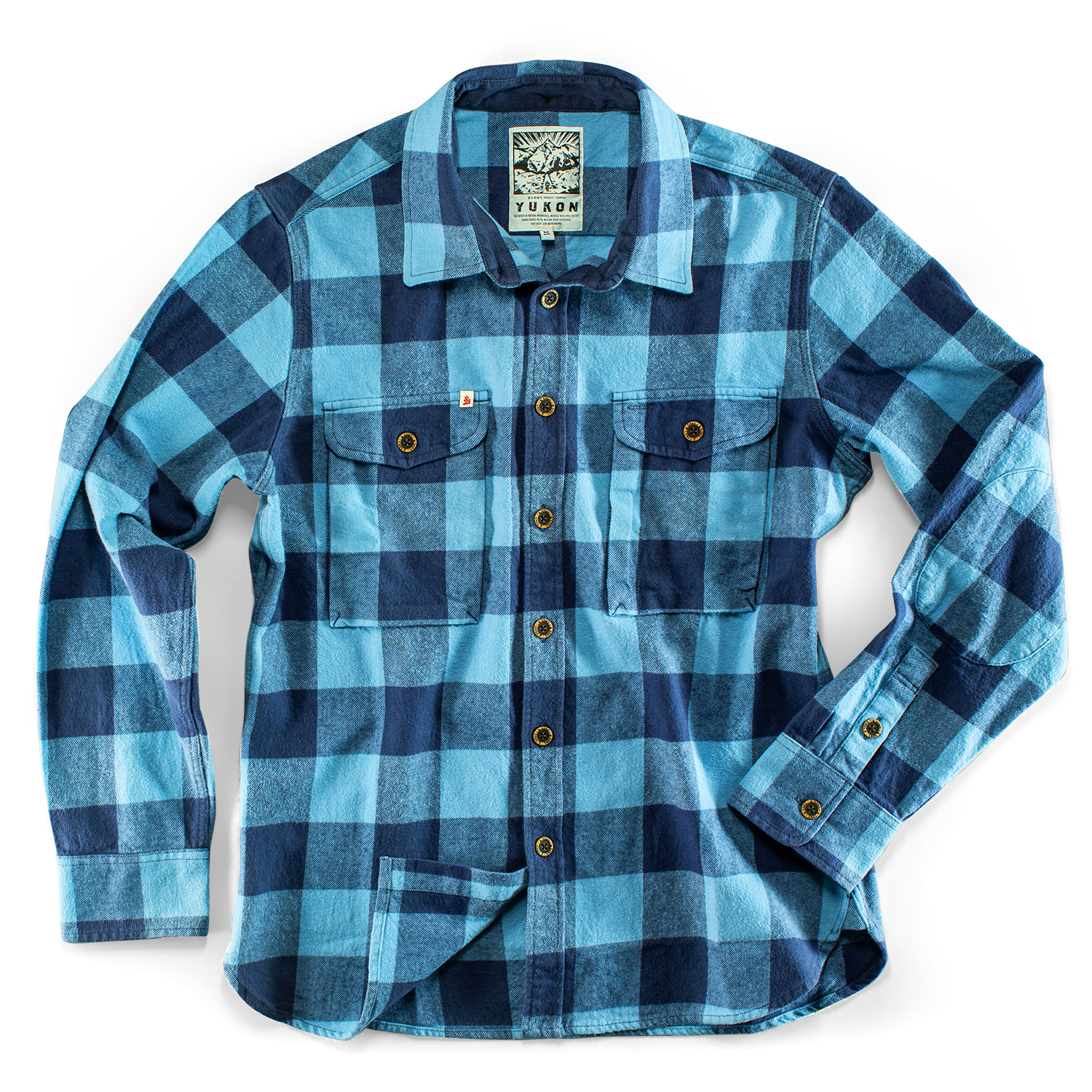 Men's Yukon Flannel Field Shirt Blue Small &SONS Trading Co