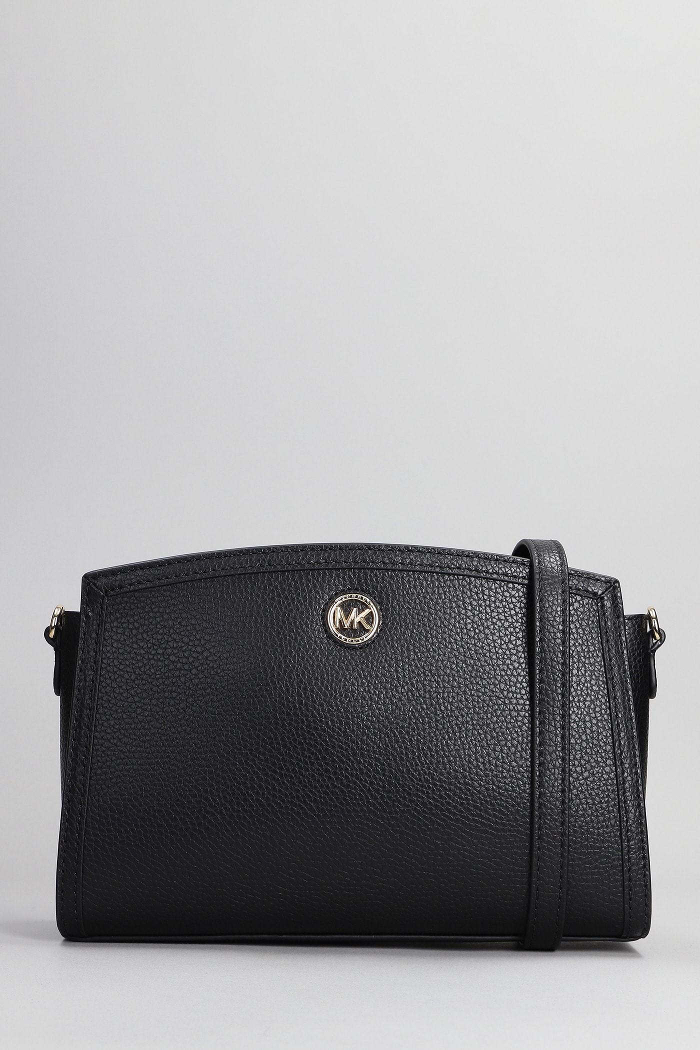 Michael Kors Chantal Shoulder Bag In Black Leather