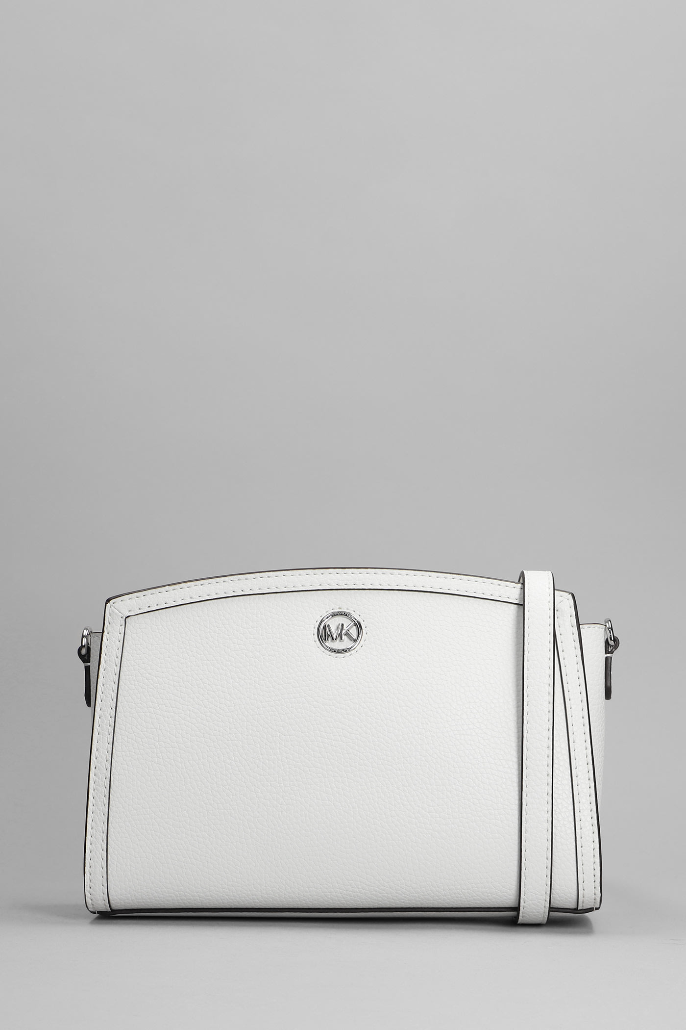 Michael Kors Chantal Shoulder Bag In White Leather