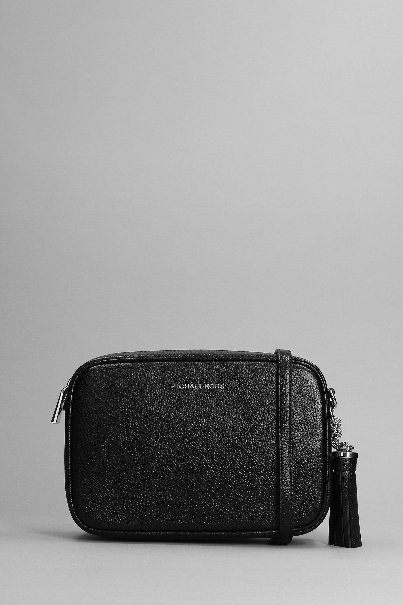 Michael Kors Ginny Shoulder Bag In Black Leather