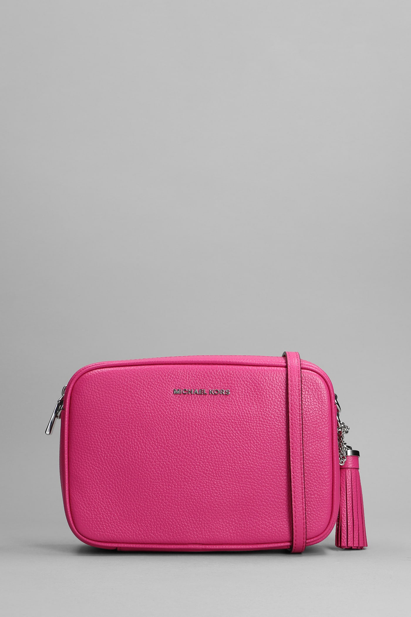 Michael Kors Ginny Shoulder Bag In Fuxia Leather