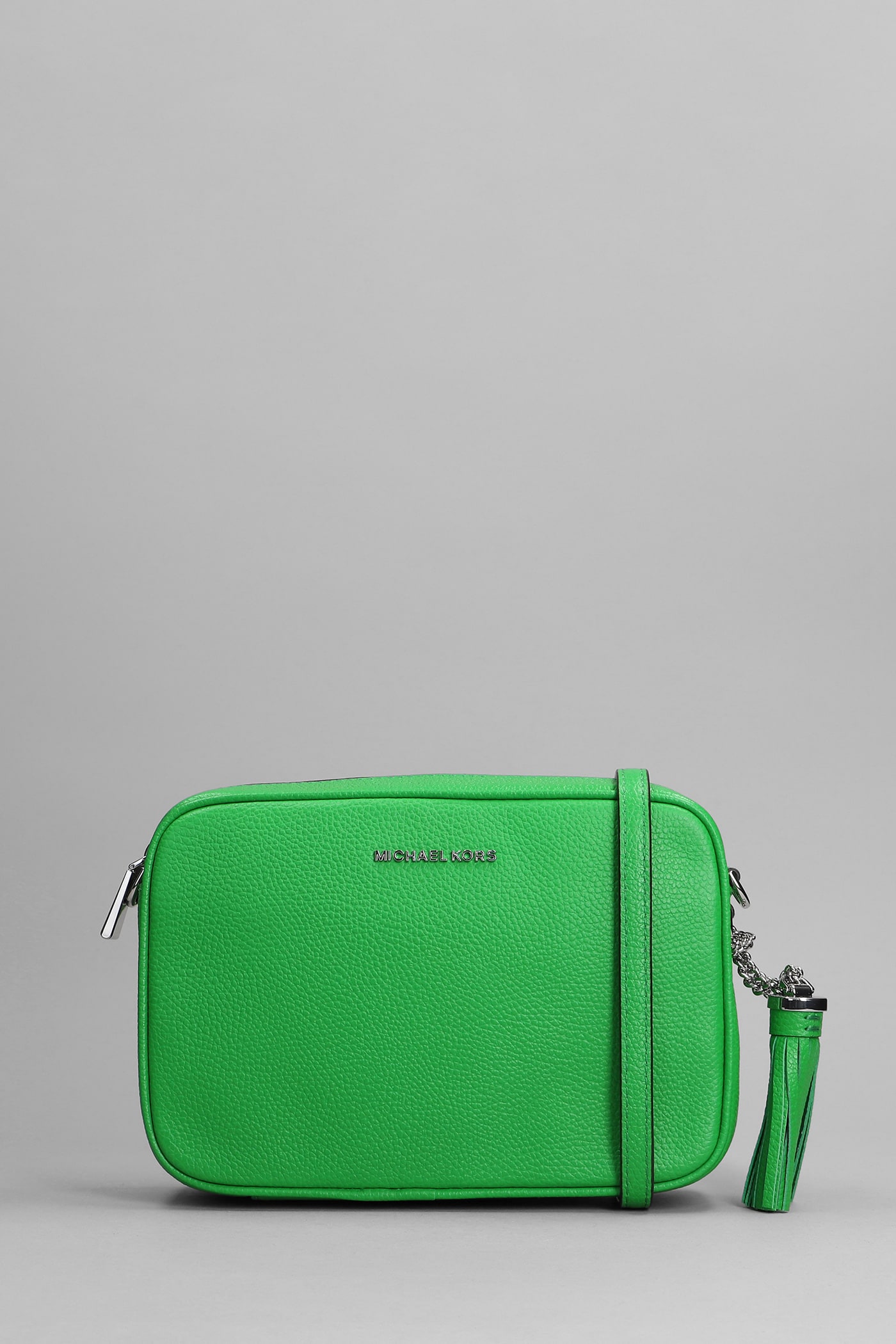 Michael Kors Ginny Shoulder Bag In Green Leather