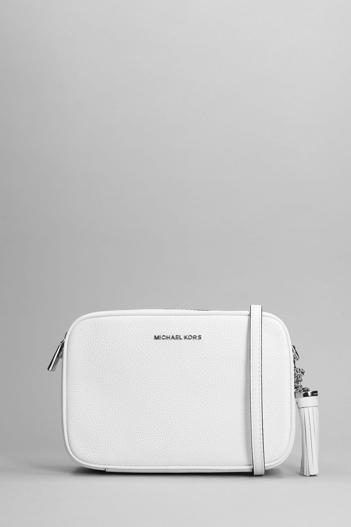 Michael Kors Ginny Shoulder Bag In White Leather