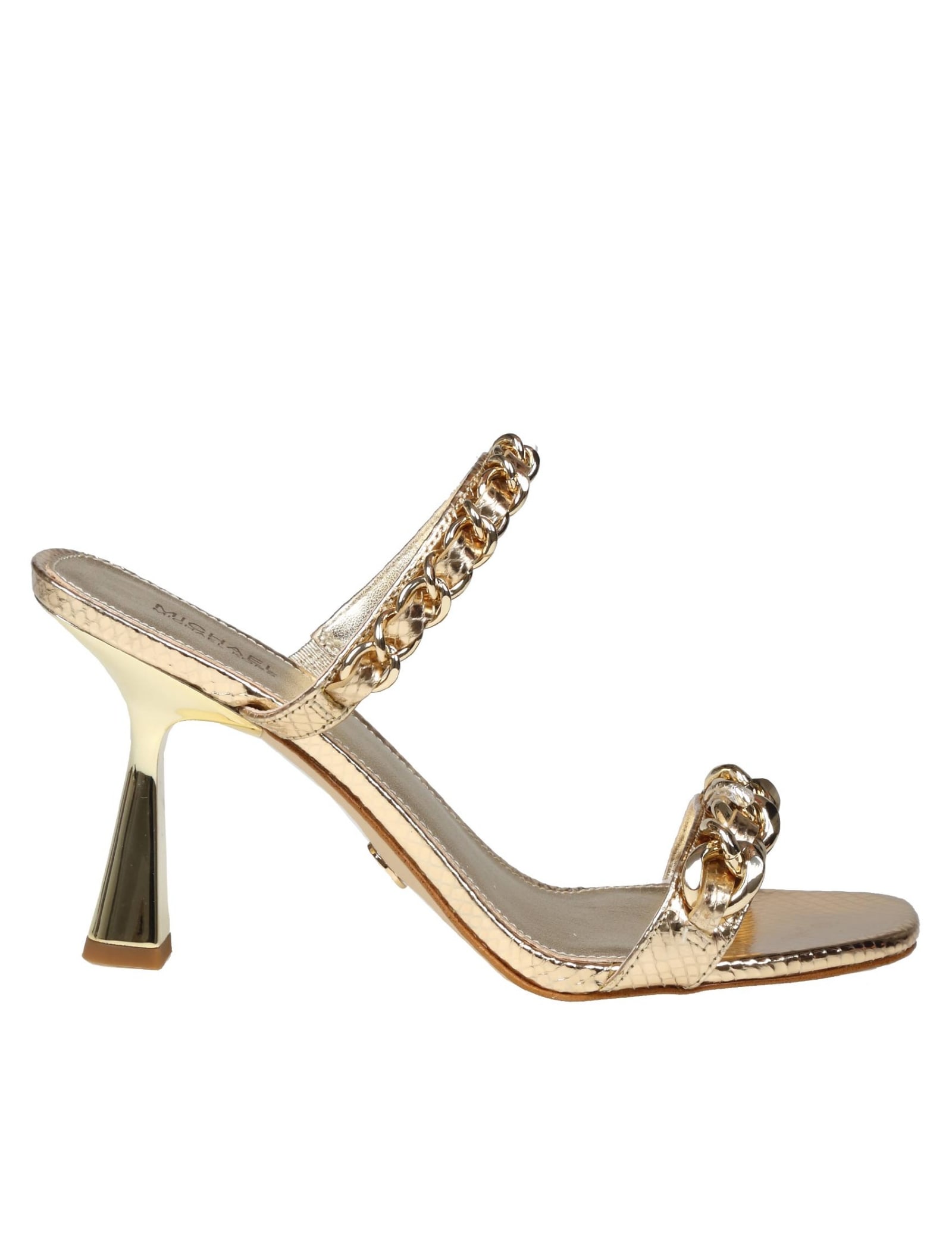 Michael Kors Sandal In Gold Color Leather