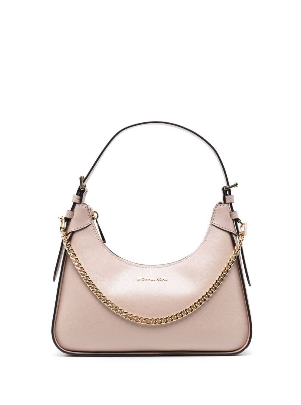 Michael Michael Kors Beige Wilma Shoulder Bag With Gold-Tone Chain In Leather Woman