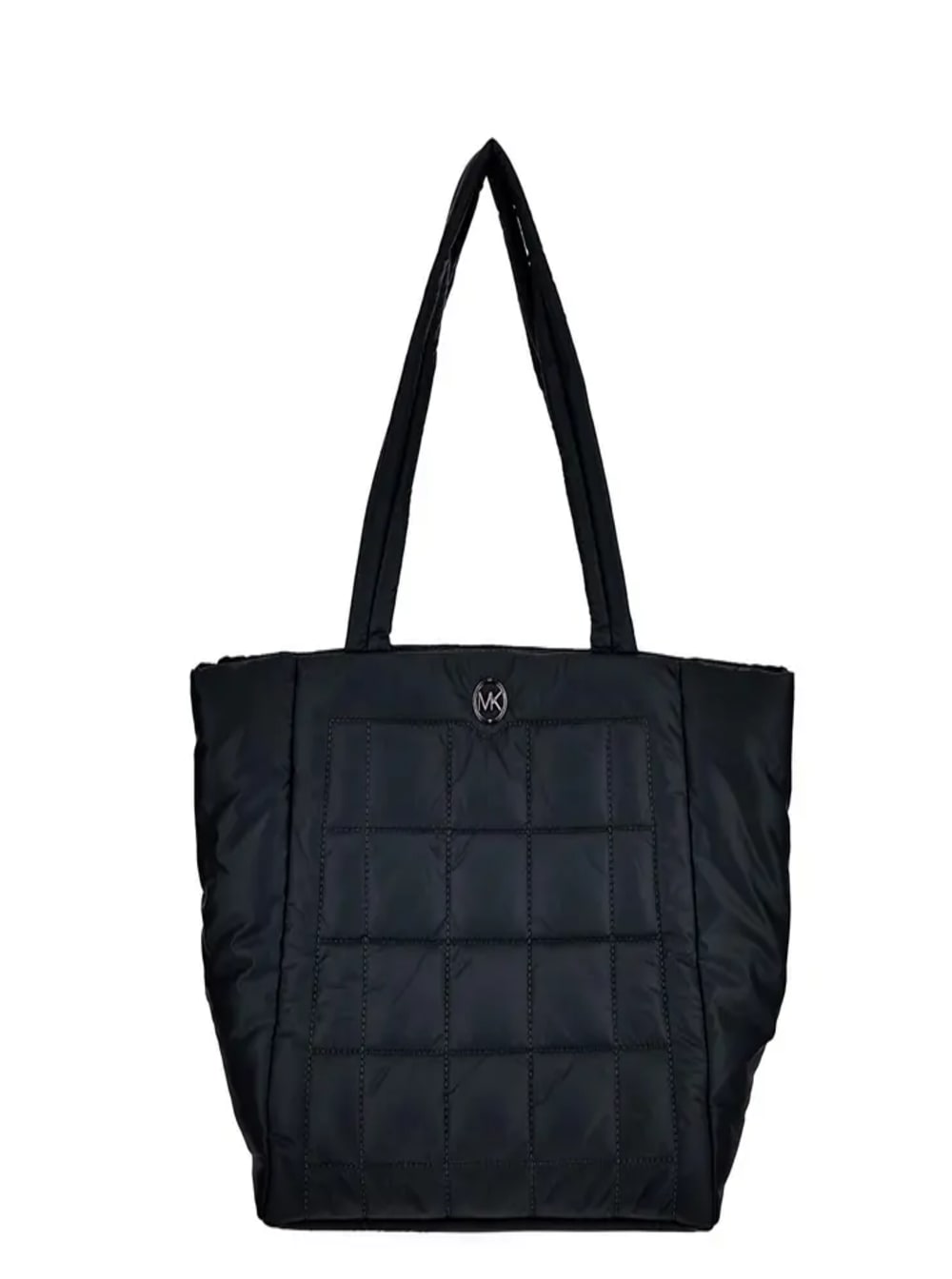 Michael Michael Kors Black Lilah Quilted Tote Bag In Polyester Woman