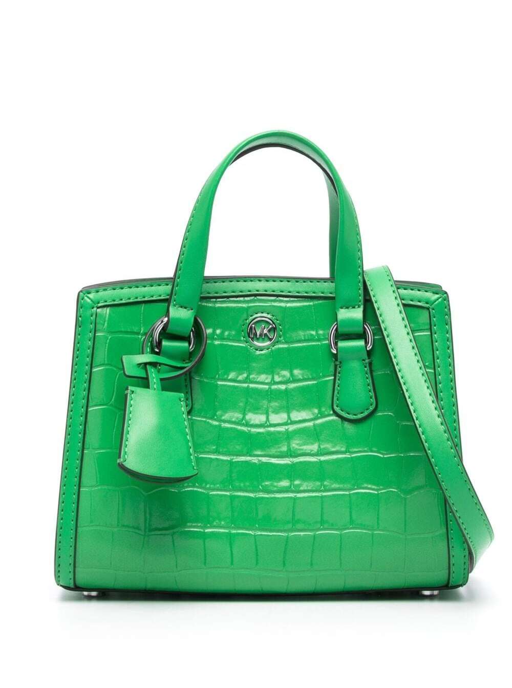 Michael Michael Kors Mini Green Chantal Tote Bag Coroco Effect In Cow Leather Woman