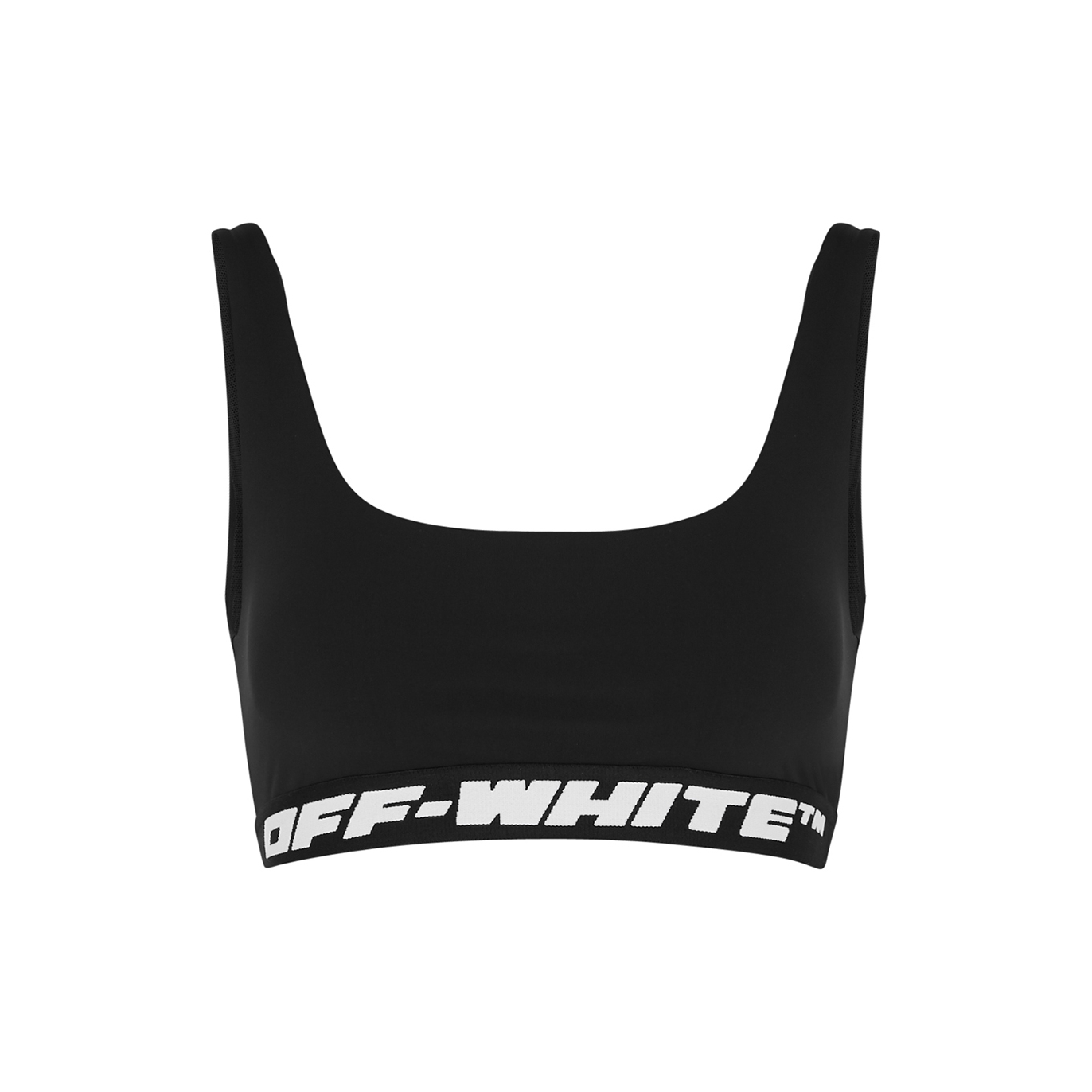 Off-White Black Logo Stretch-jersey Bra Top - 6