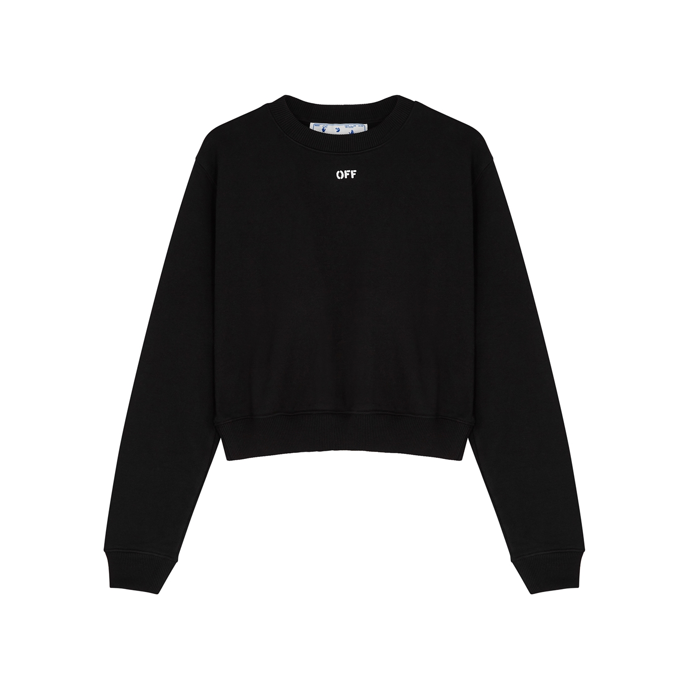 Off-White Black Logo-print Cotton Sweatshirt - Black And White - M