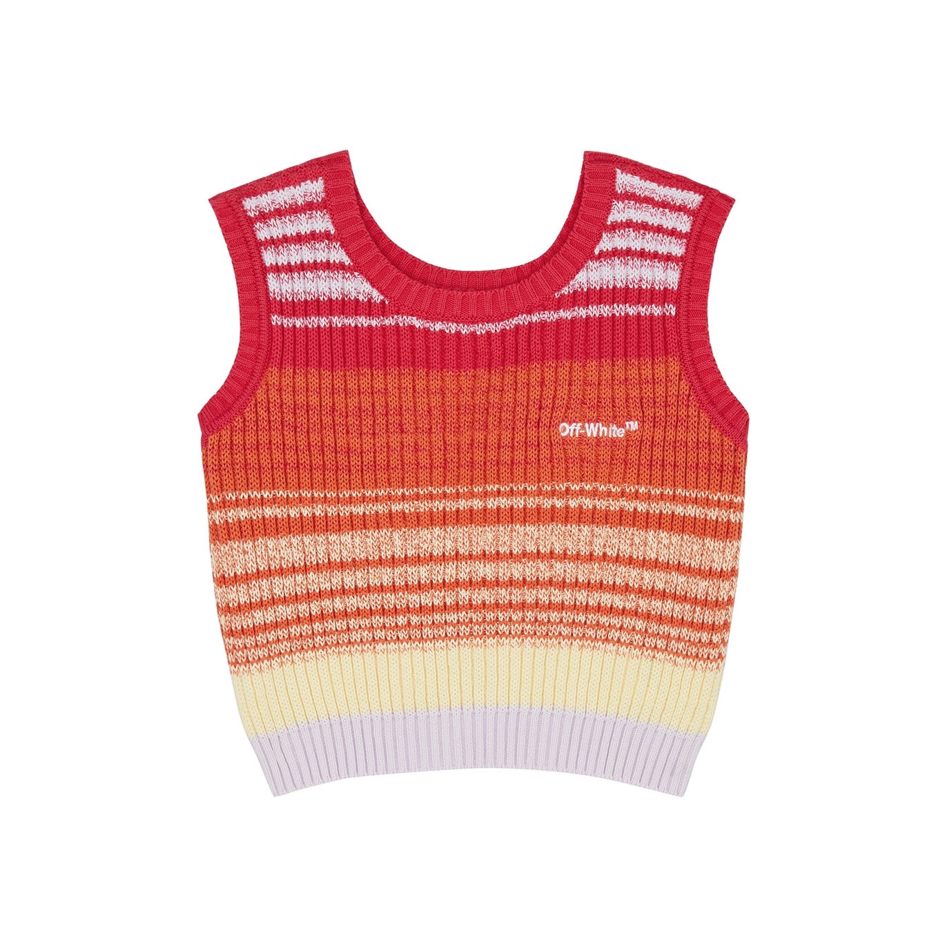 Off-White Kids Striped Ribbed-knit Top - Multicoloured - 10 Years