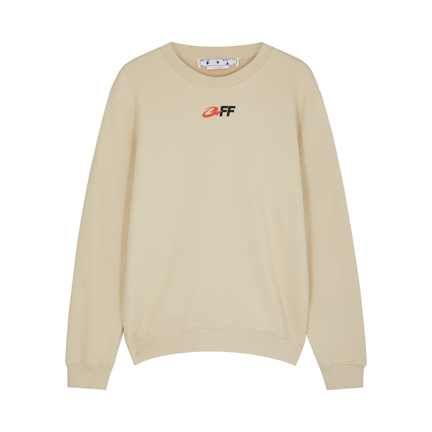 Off-White Logo-print Cotton Sweatshirt - Beige - L