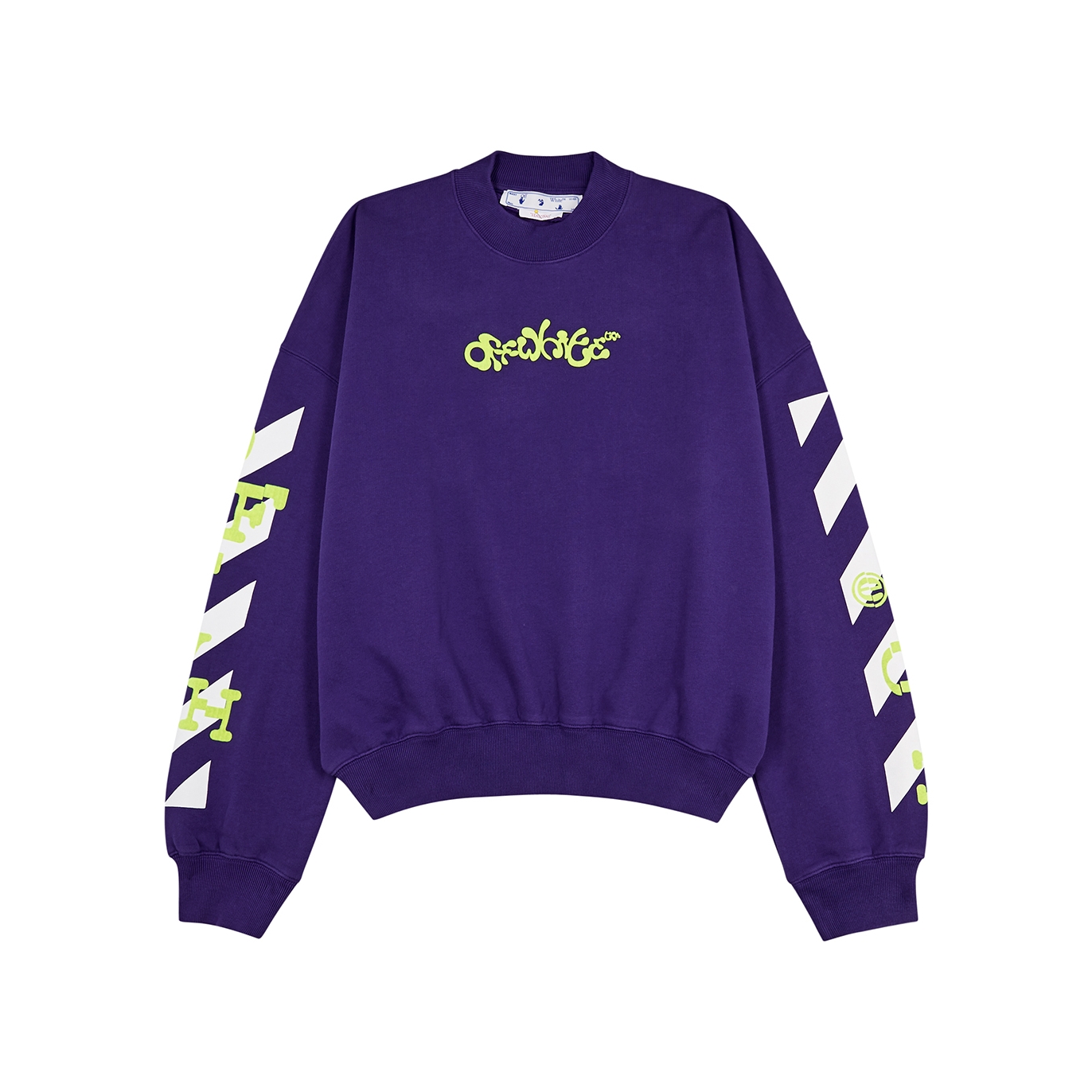 Off-White Opposite Arrows Cotton Sweatshirt - Purple - L