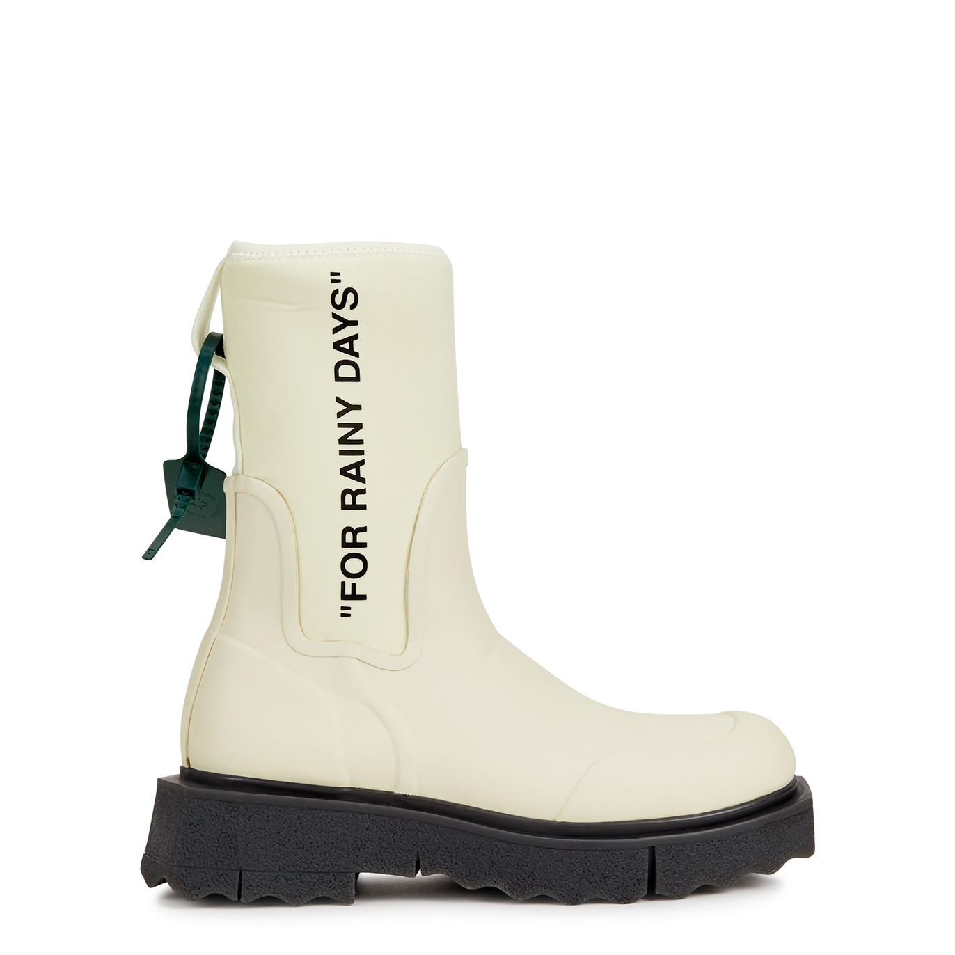 Off-White Printed Neoprene And Rubber Ankle Boots - 3