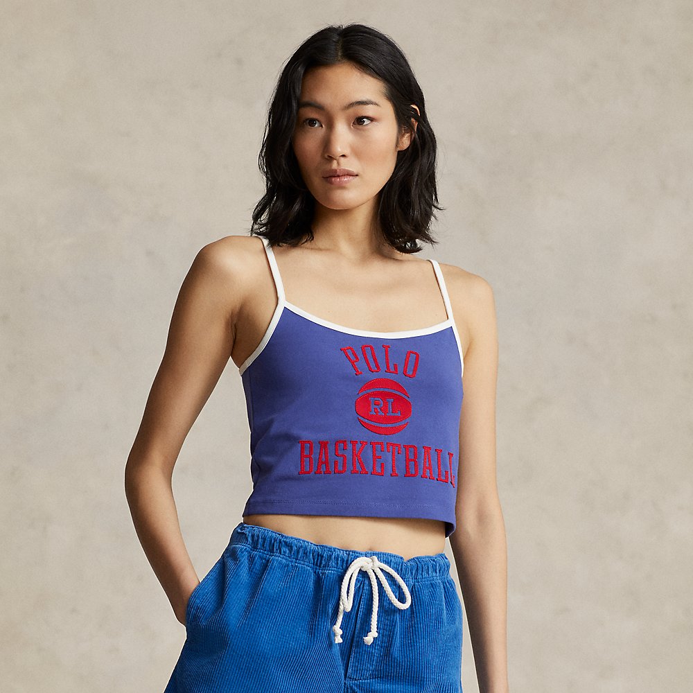 Polo Ball Cropped Jersey Tank Top