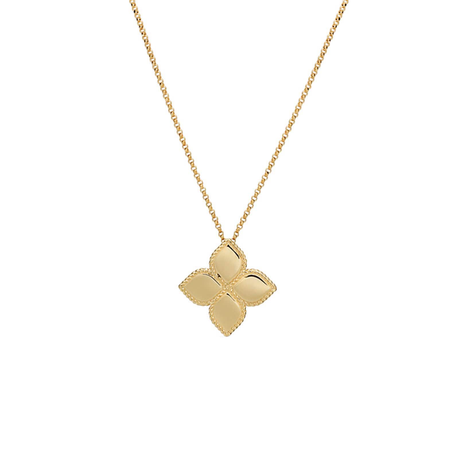 Princess Flower 18ct Yellow Gold Necklace