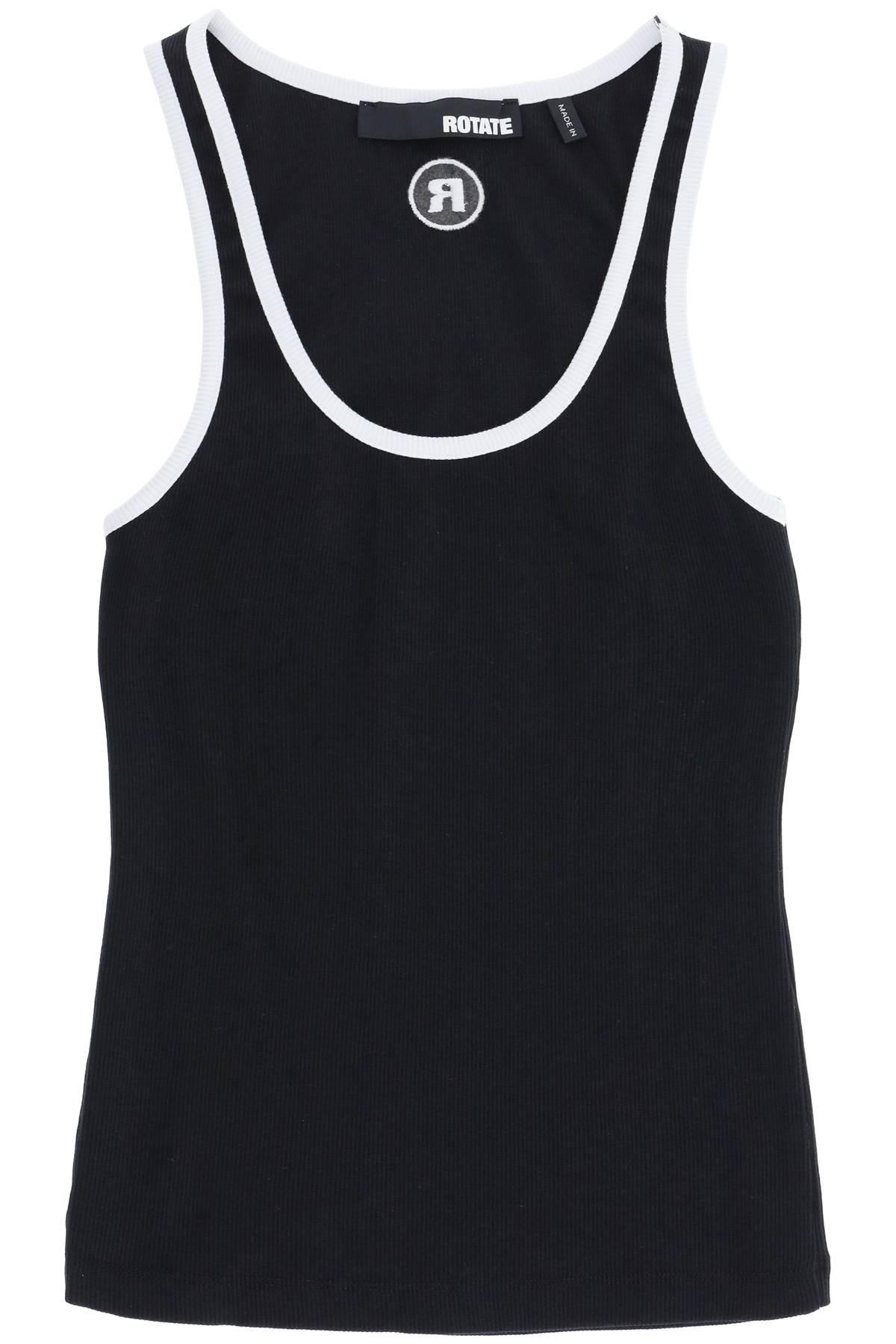 ROTATE TANK TOP WITH LOGO EMBROIDERY