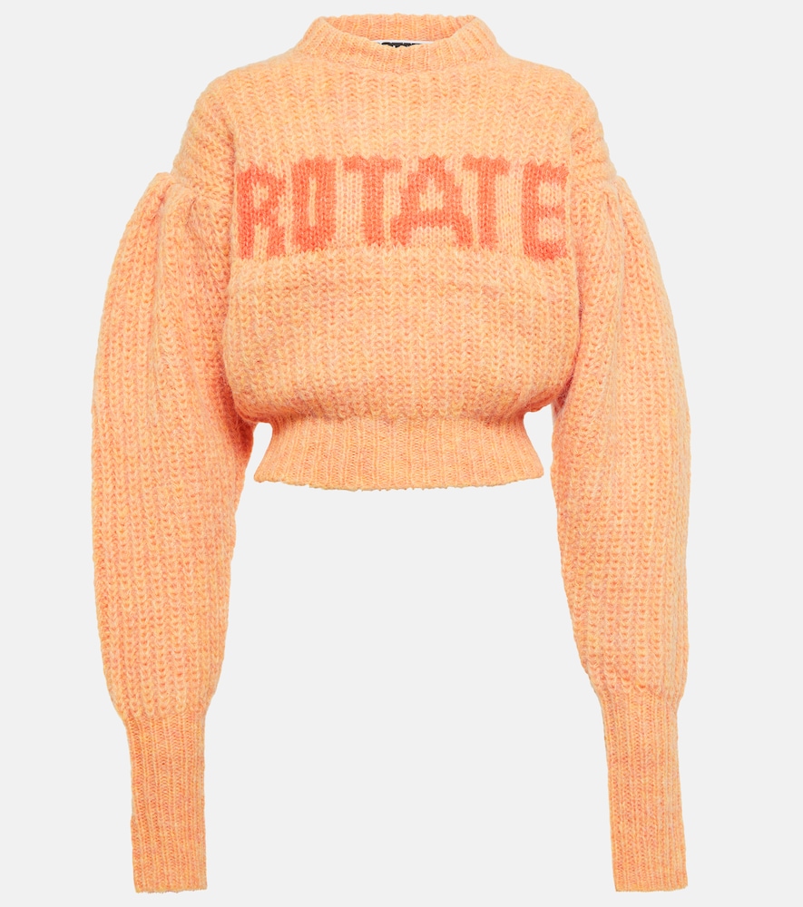 Rotate Birger Christensen Adley ribbed-knit wool-blend sweater