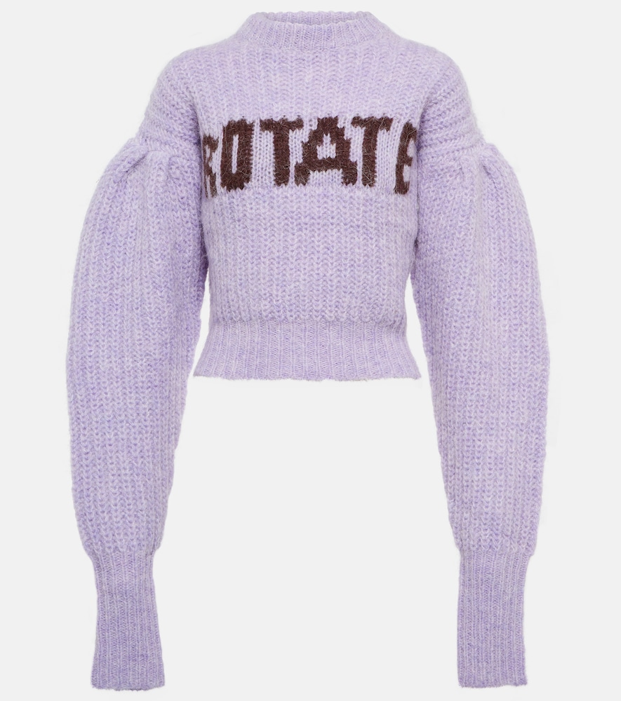 Rotate Birger Christensen Adley wool-blend cropped sweater