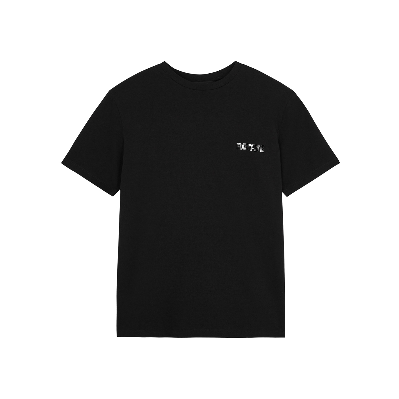 Rotate Birger Christensen Cut-out Embellished Cotton T-shirt - Black - 4