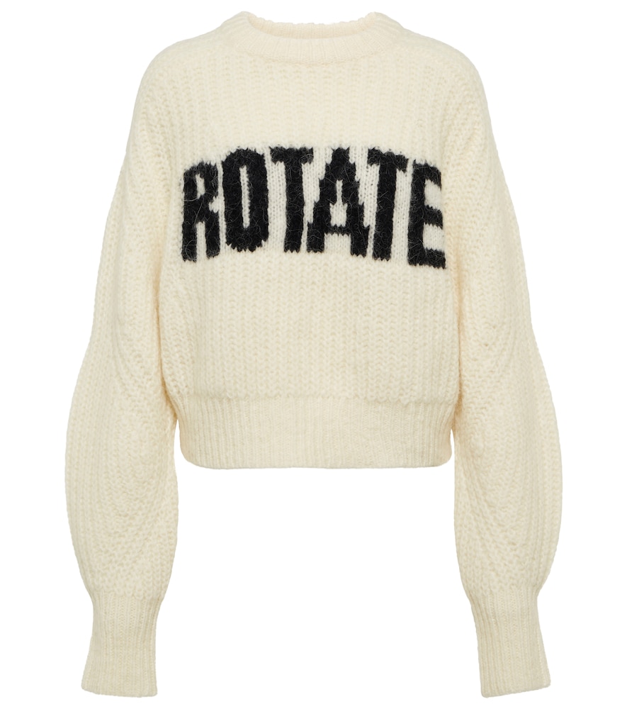 Rotate Birger Christensen Shandy logo wool-blend sweater