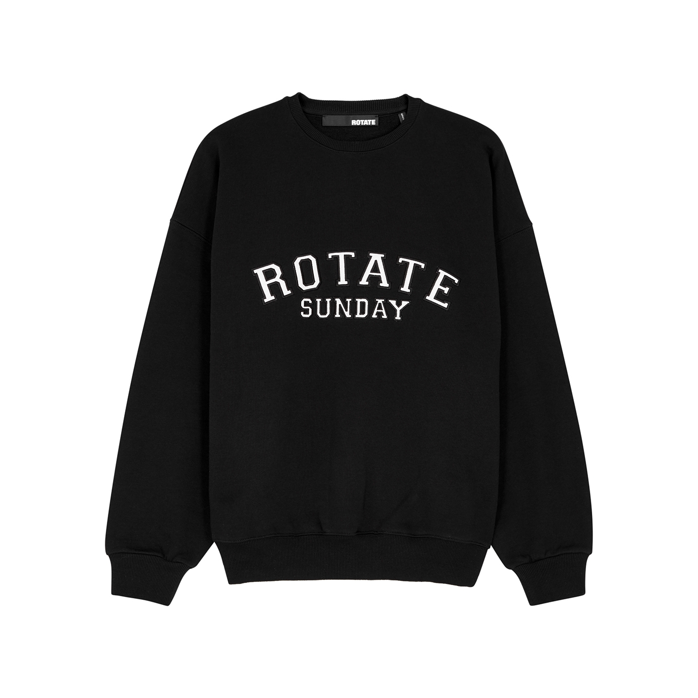 Rotate Sunday Classic Logo-embroidered Cotton Sweatshirt - Black - XS