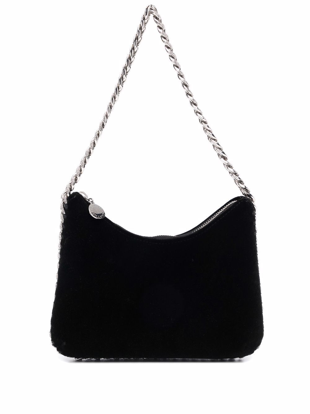 Stella McCartney Falabella crystal chain shoulder bag - Black