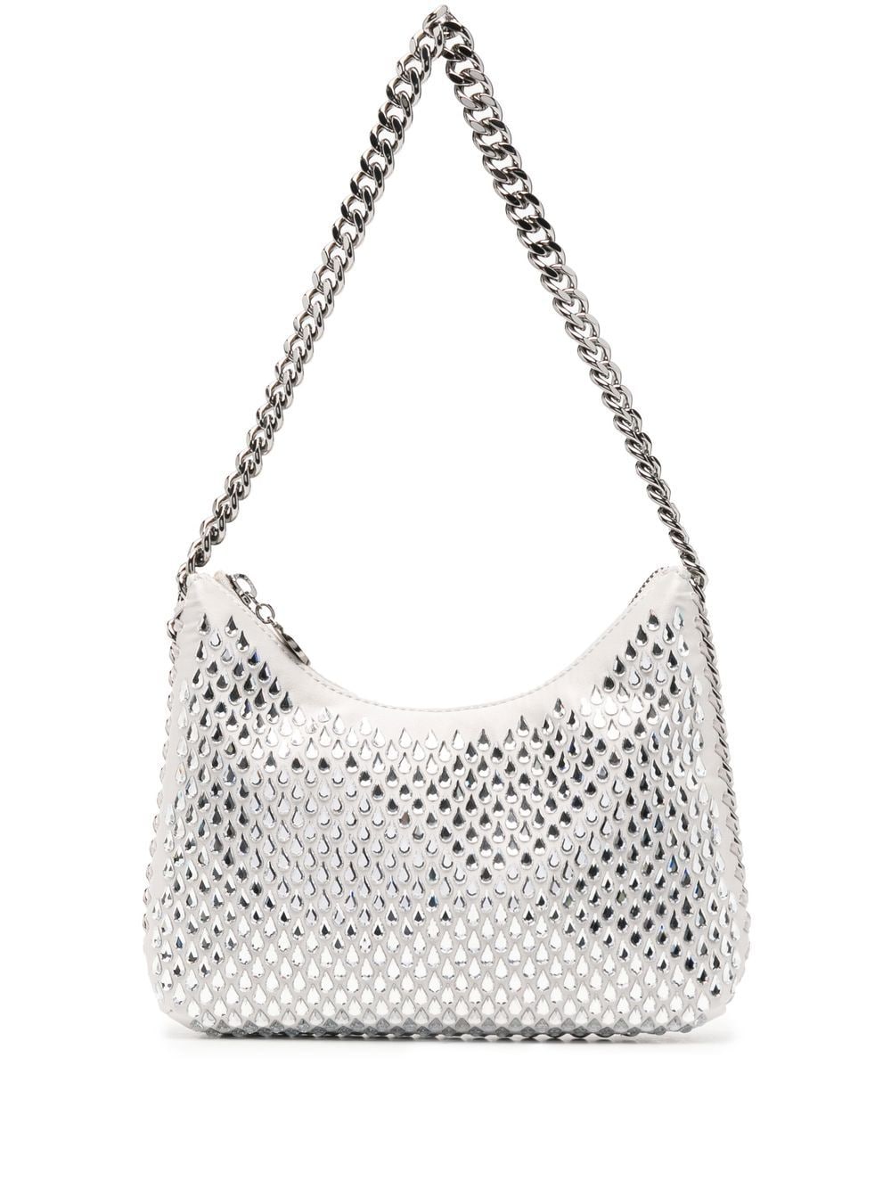 Stella McCartney Falabella crystal-embellished clutch bag - Grey