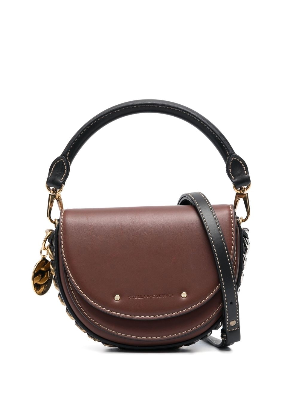 Stella McCartney Frayme chain-detail shoulder bag - Black