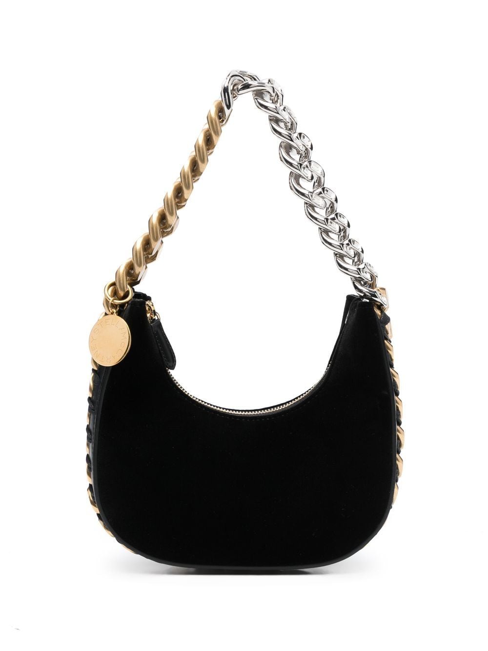 Stella McCartney Frayme curved shoulder bag - Black