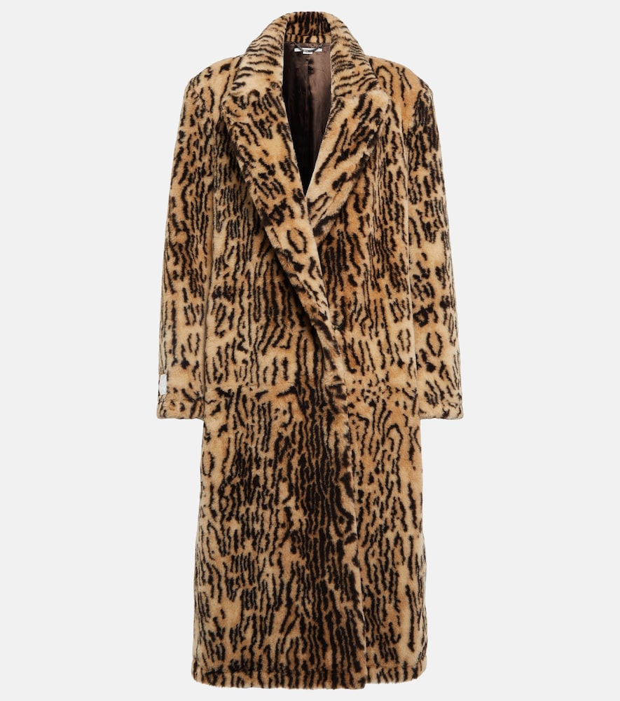 Stella McCartney Ocelot-print wool-blend faux fur coat