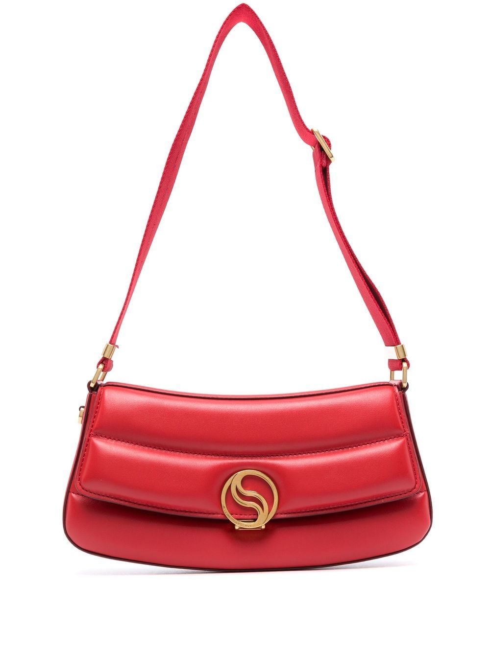 Stella McCartney S-Wave padded shoulder bag - Red