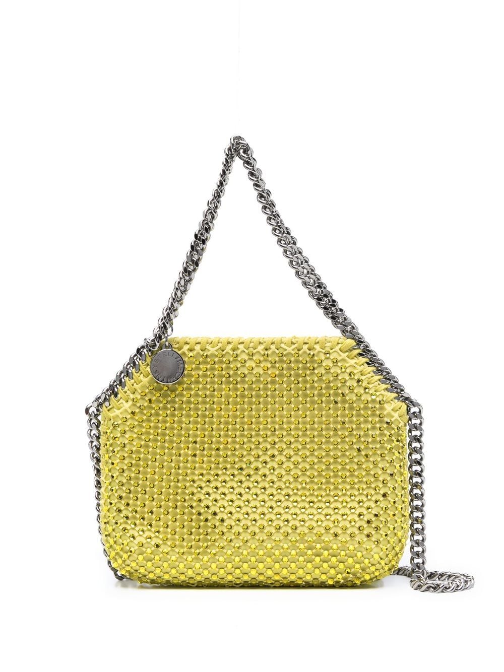 Stella McCartney mini Falabella crystal mesh shoulder bag - Yellow